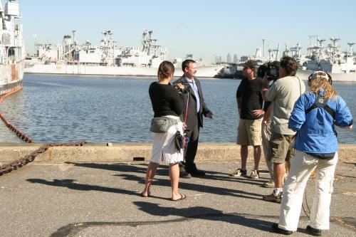 Filming / Interview in Philadelphia Navy Yard for The TV Series "Weird U.S.", 2005, Sep 28th