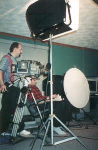 Filming / Interview in my office for A&E (Arts&Entertainment) TV's Series "The Unexplained" Episode "Disappearances", March, 1998