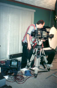 Filming / Interview in my office for A&E (Arts&Entertainment) TV's Series "The Unexplained" Episode "Disappearances", March, 1998