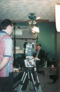 Filming / Interview in my office for A&E (Arts&Entertainment) TV's Series "The Unexplained" Episode "Disappearances", March, 1998