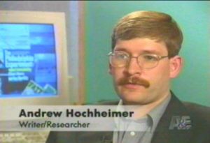 Filming / Interview in my office for A&E (Arts&Entertainment) TV's Series "The Unexplained" Episode "Disappearances", March, 1998