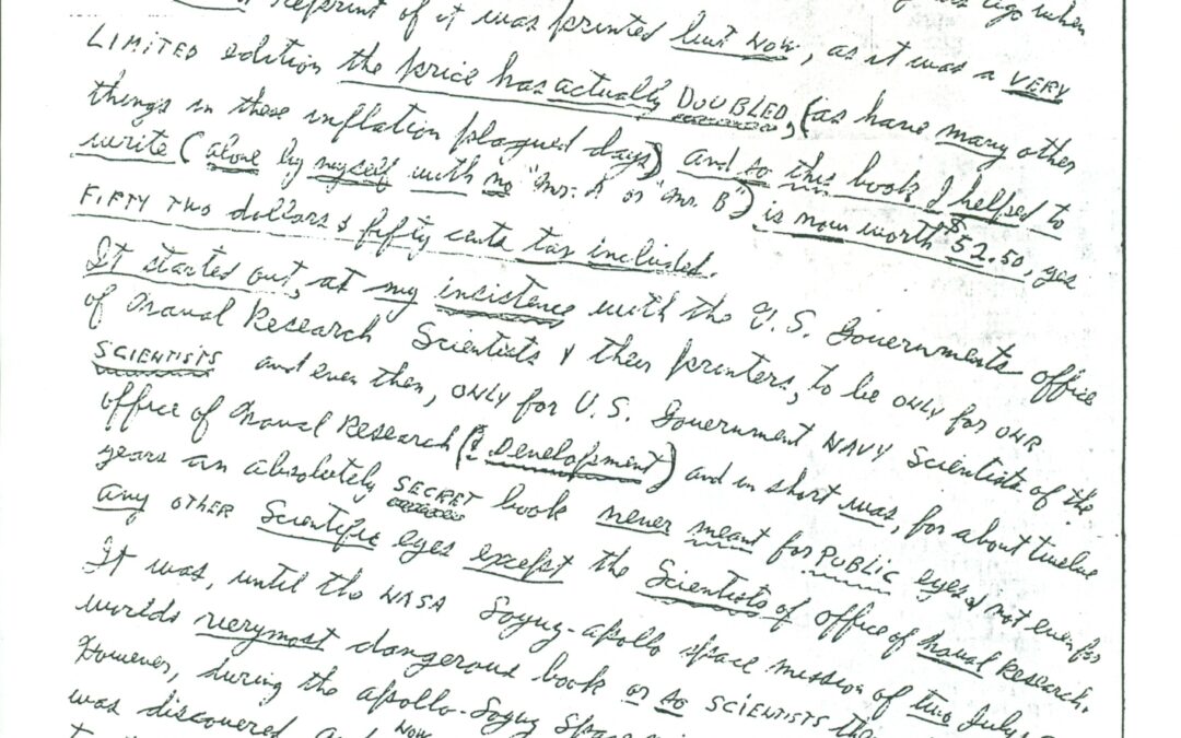 (RG) March-30, 1978 Handwritten Letter from Carl Allen to his Parents tucked inside the Varo Edition he had given to them as a gift