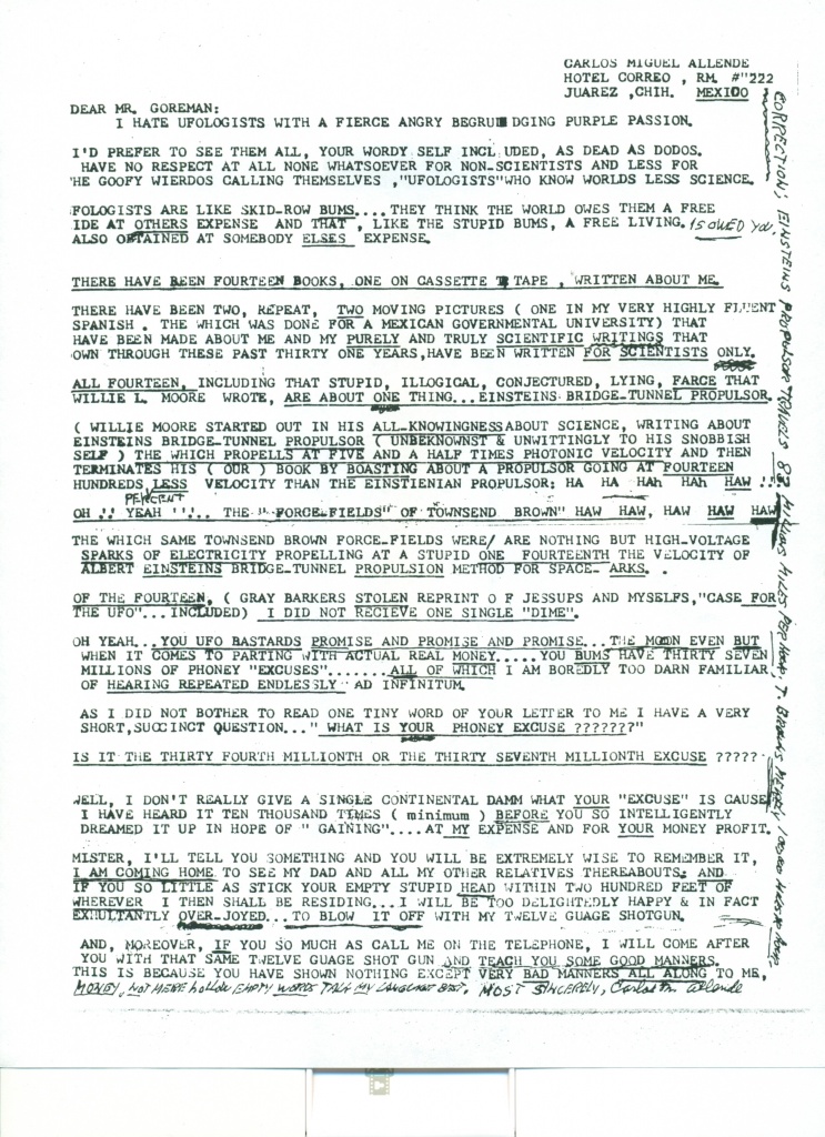 (RG) September-1981, Letter From Carl Allen 1
