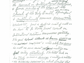 (RG) Undated Handwritten Press Release Written by Carl Allen