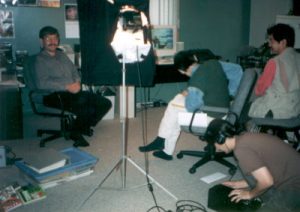 Filming / Interview in my office for TopSpin Creative Corp of Japan, Oct 1998