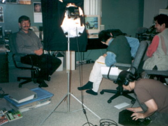 Filming / Interview in my office for TopSpin Creative Corp of Japan, Oct 1998