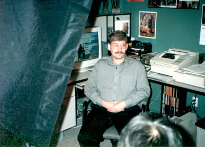 Filming / Interview in my office for TopSpin Creative Corp of Japan, Oct 1998