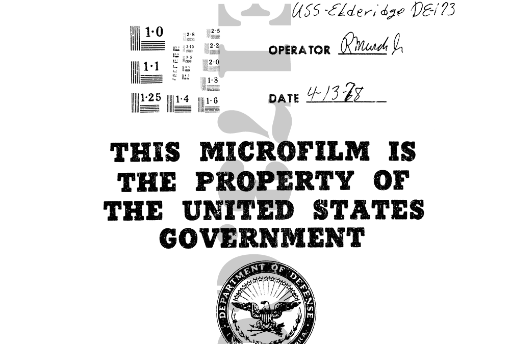 USS Eldridge Microfilm Title