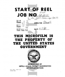 USS Eldridge Microfilm Title