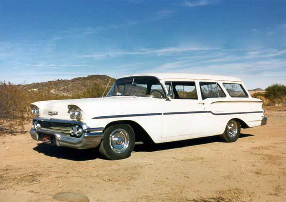 1958 Chevy Station Wagon White