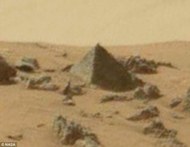 NASA Photo Pyramids on Mars or a Rock?