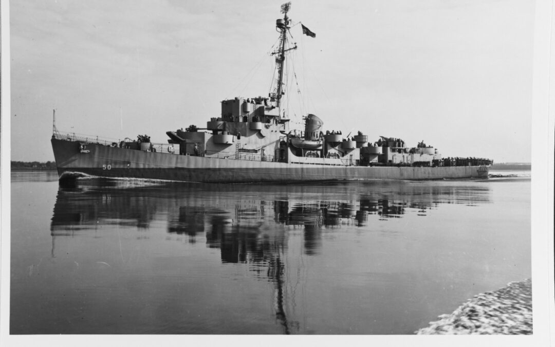 USS Engstrom (DE-50) Off The Philadelphia Navy Yard 2 July 1943