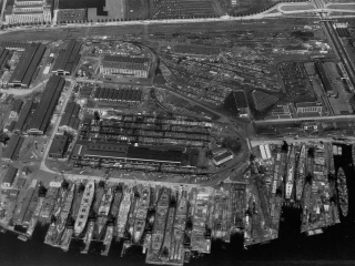 Federal Shipbuilding and Dry Dock Company, Kearny, NJ, 1945, where the Eldridge was built in 1943