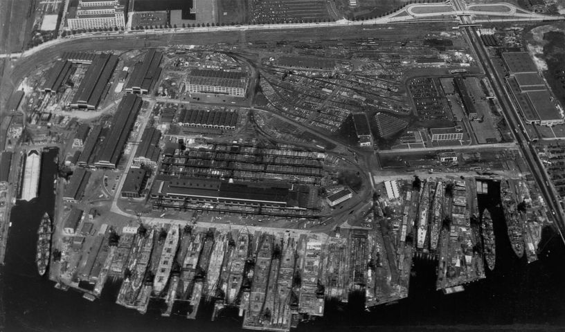 Federal Shipbuilding and Dry Dock Company, Kearny, NJ, 1945, where the Eldridge was built in 1943