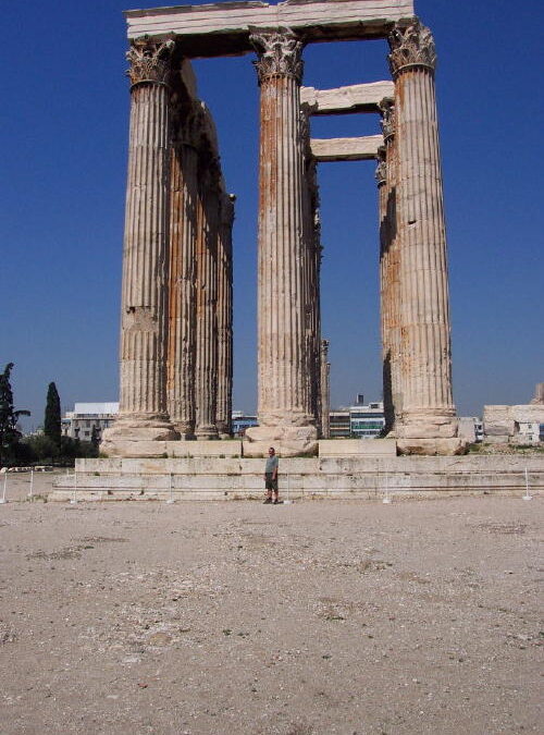 Alone a The Temple of Olympian Zeus, Athens, (174 BC-132 AD) just try to find a picture without 100’s of tourists.