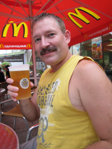 Having A McBeer, Red Square, Moscow, Russia.. Would you like that Super Sized?? lol