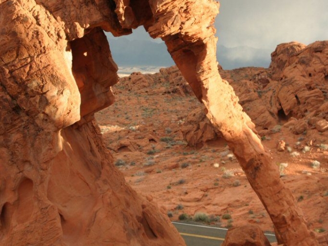 Neat Rock Formation In The &quot;Valley of Fire&quot; in Mojave Desert, Navada