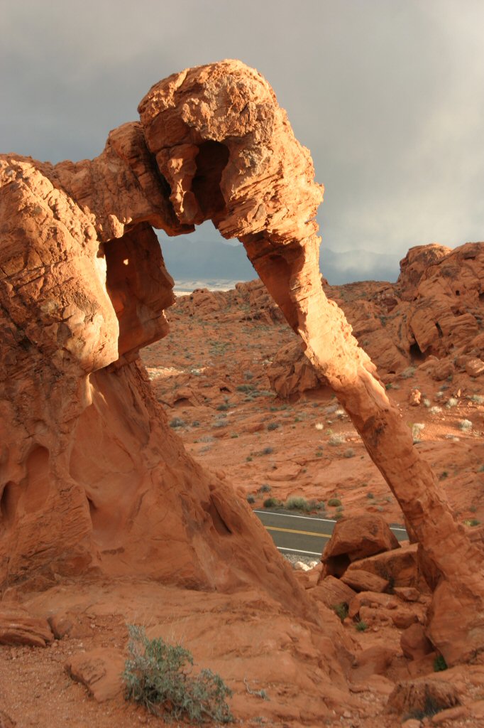 Neat Rock Formation In The "Valley of Fire" in Mojave Desert, Navada