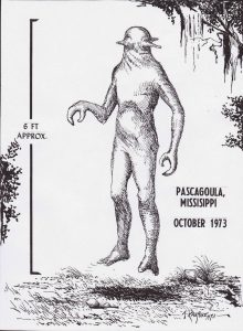 Pascagoula UFO Encounter Drawing - Alien