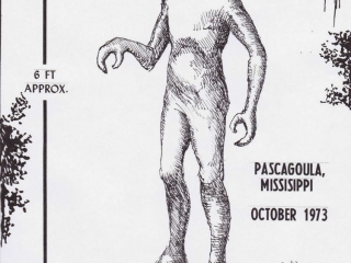 Pascagoula UFO Encounter Drawing - Alien