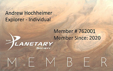 The Planetary Society Member Card