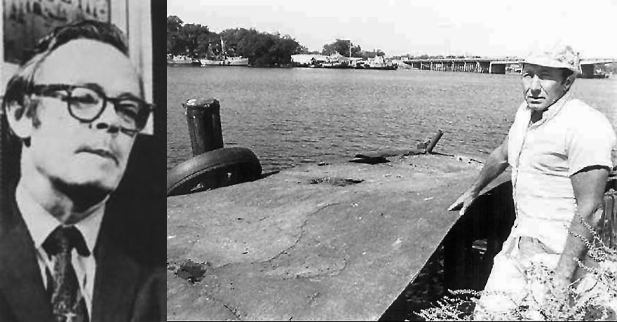 Charles Hickson on the Bank of the Pascagoula River w/DR H