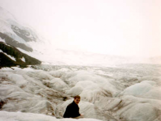 Out on the the Athabasca Glacier. It is one of the six principal &#039;toes&#039; of the Columbia Icefield, in the Canadian Rockies