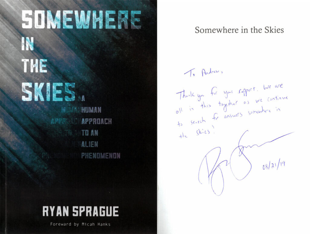 Somewhere In The Skies Signed By Ryan Sprague