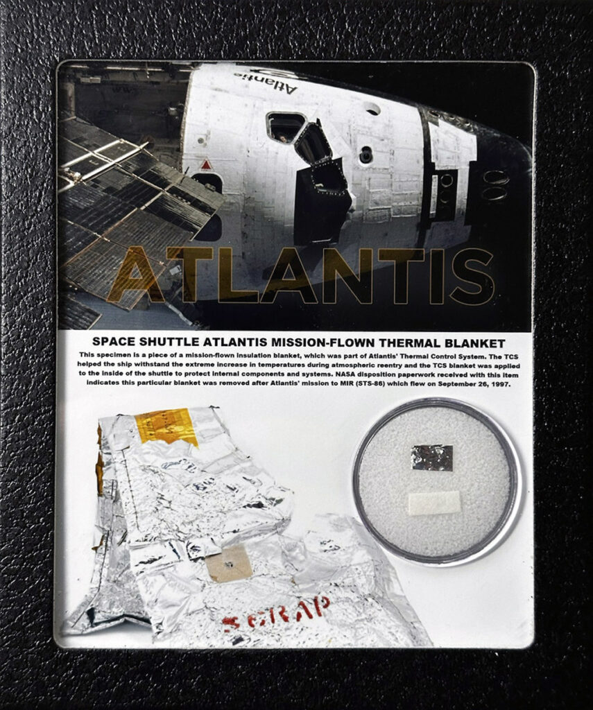 Space Shuttle Atlantis STS-86 Mission Flown Thermal Blanket Sample